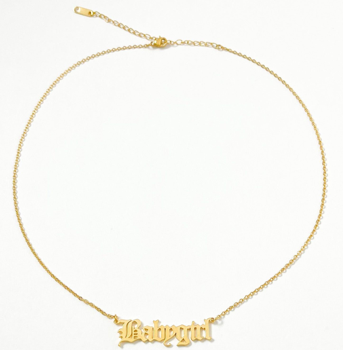 OLD ENGLISH BABYGIRL NECKLACE