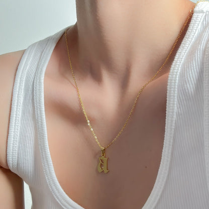 LOWER CASE INITIAL NECKLACE