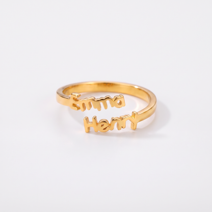 AMORA PERSONALIZED NAME RING - ROSOKI