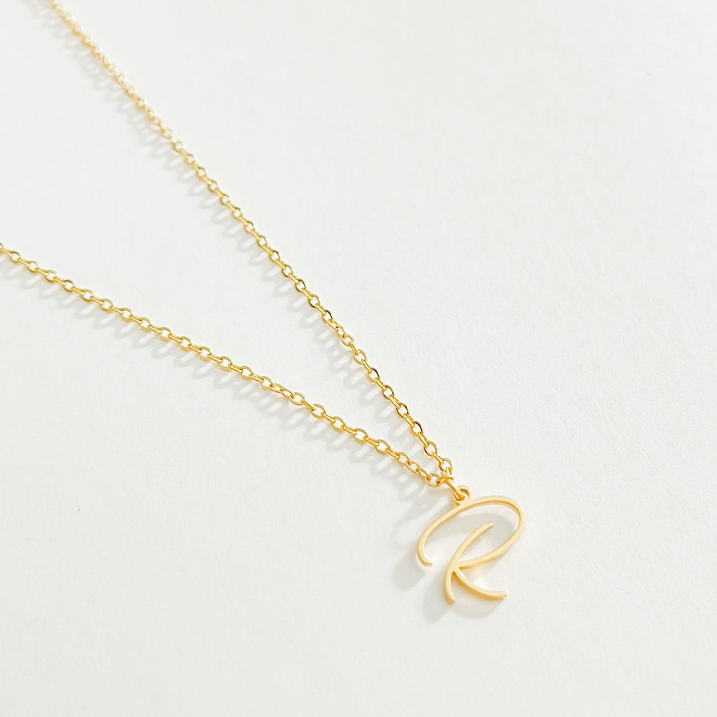DAINTY CURSIVE INITIAL NECKLACE