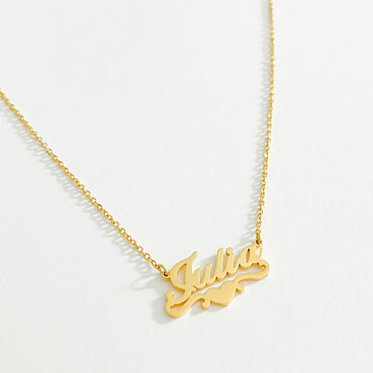 THE PERSONALISED HEART NAME NECKLACE